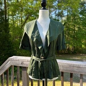 White House Black Market Olive Green Top